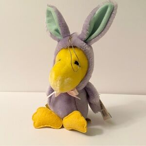Vintage Peanuts Woodstock Easter Bunny Plush Applause Chirps Snoopy Peanuts